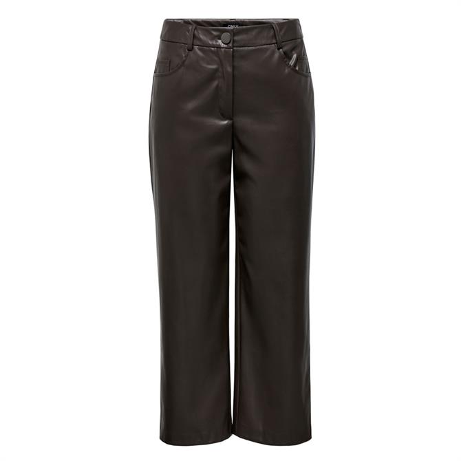 Only Gloria Faux Leather Ankle Trousers